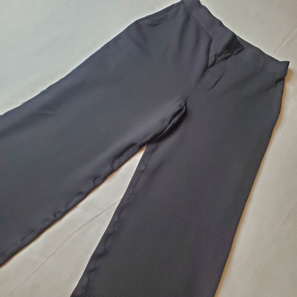 Spanx Women's Size L The Perfect Ponte Pant Wide Leg Black 20385